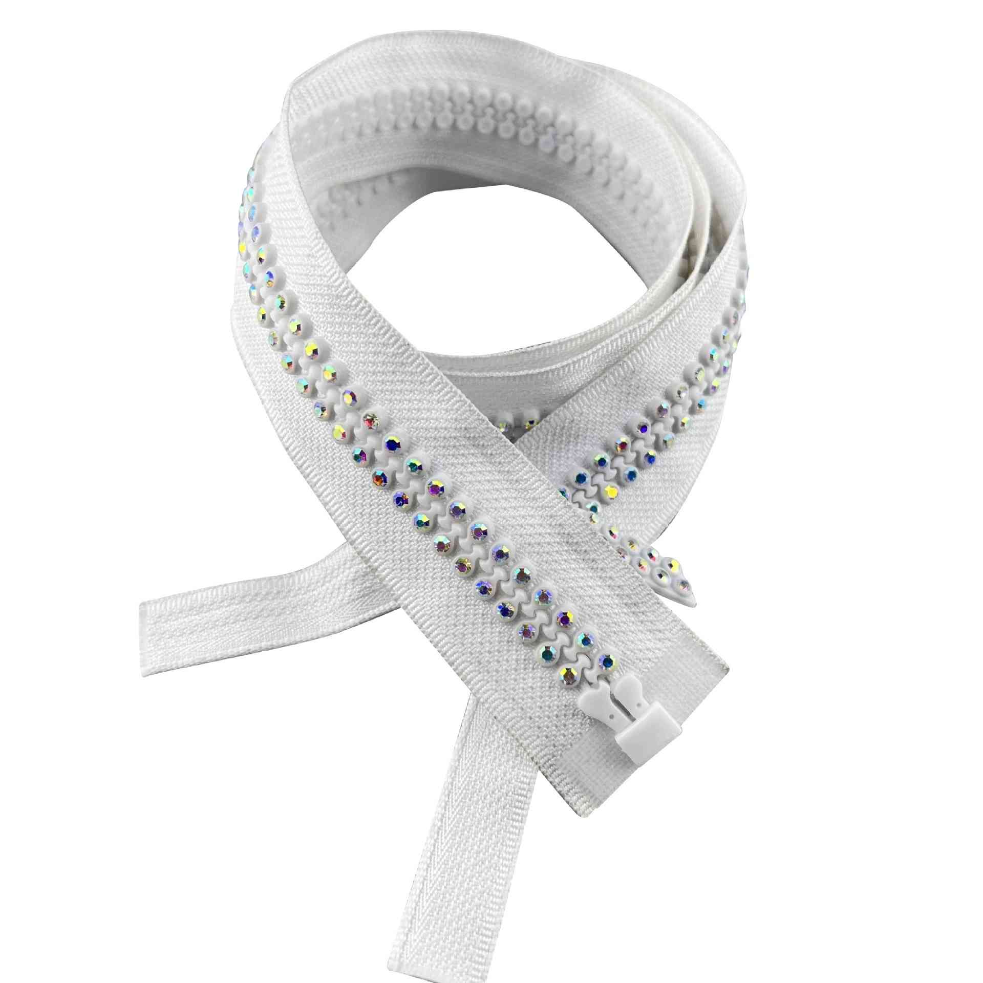 5# AB Color Rhinestone Resin Zipper
