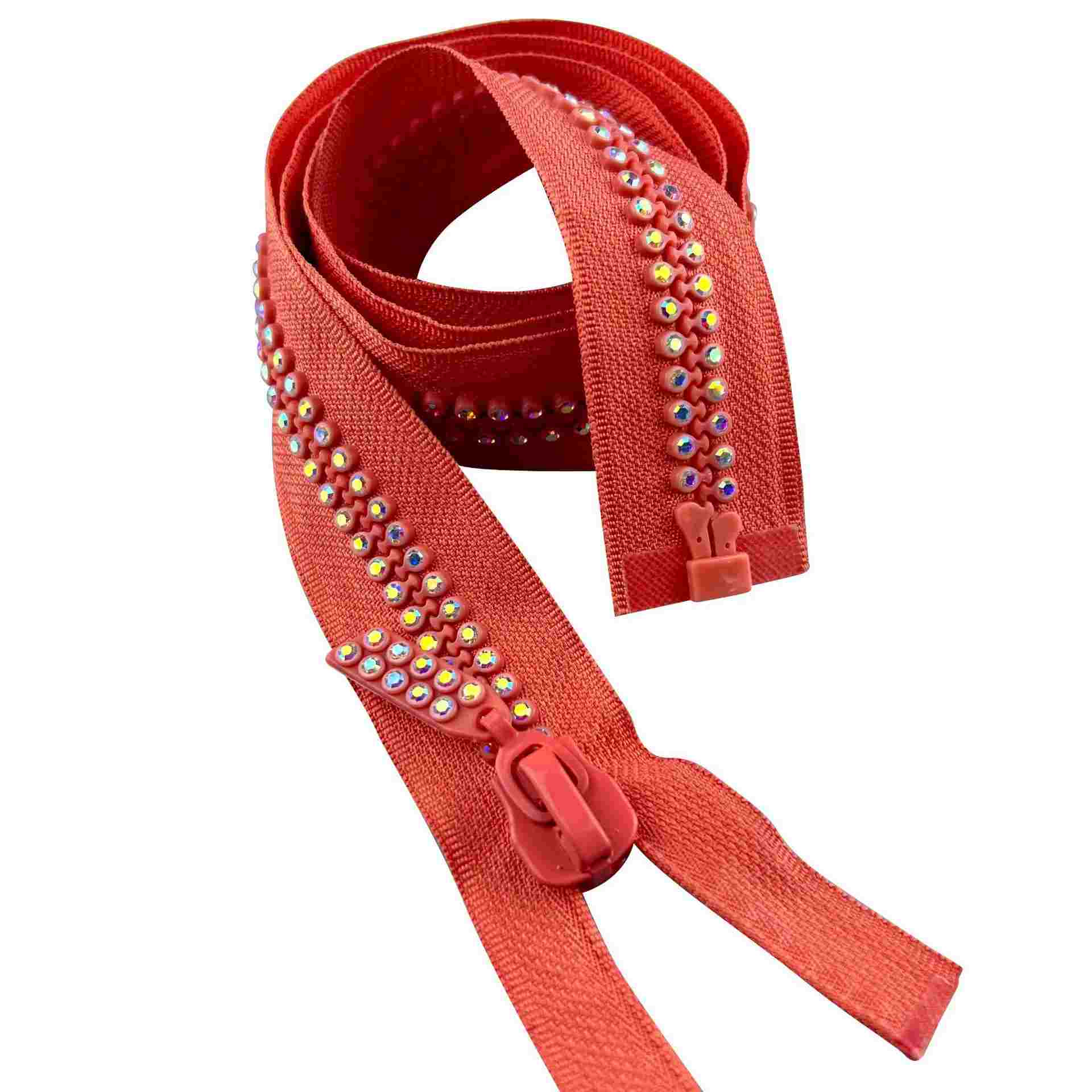 5# AB Color Rhinestone Resin Zipper