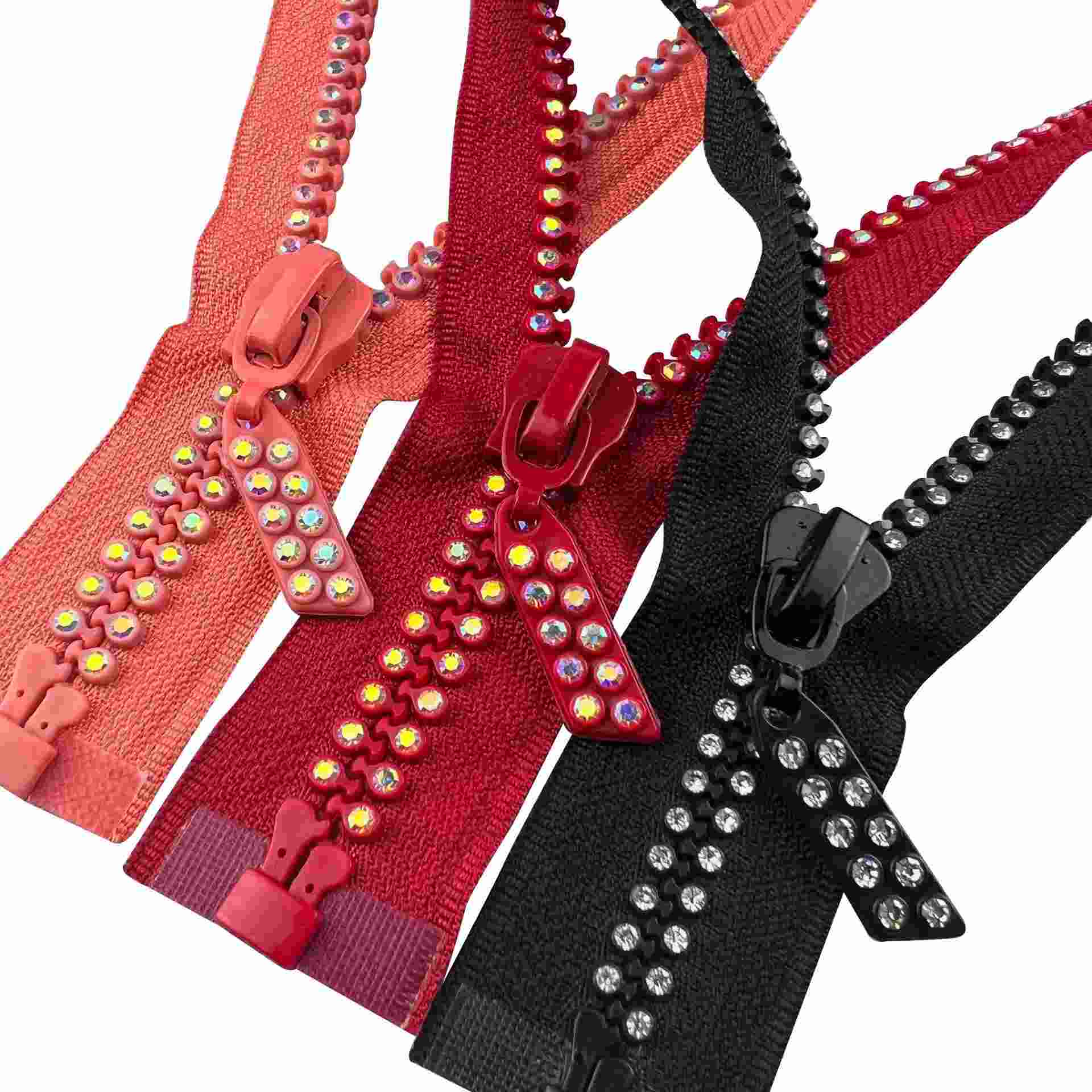 5# AB Color Rhinestone Resin Zipper
