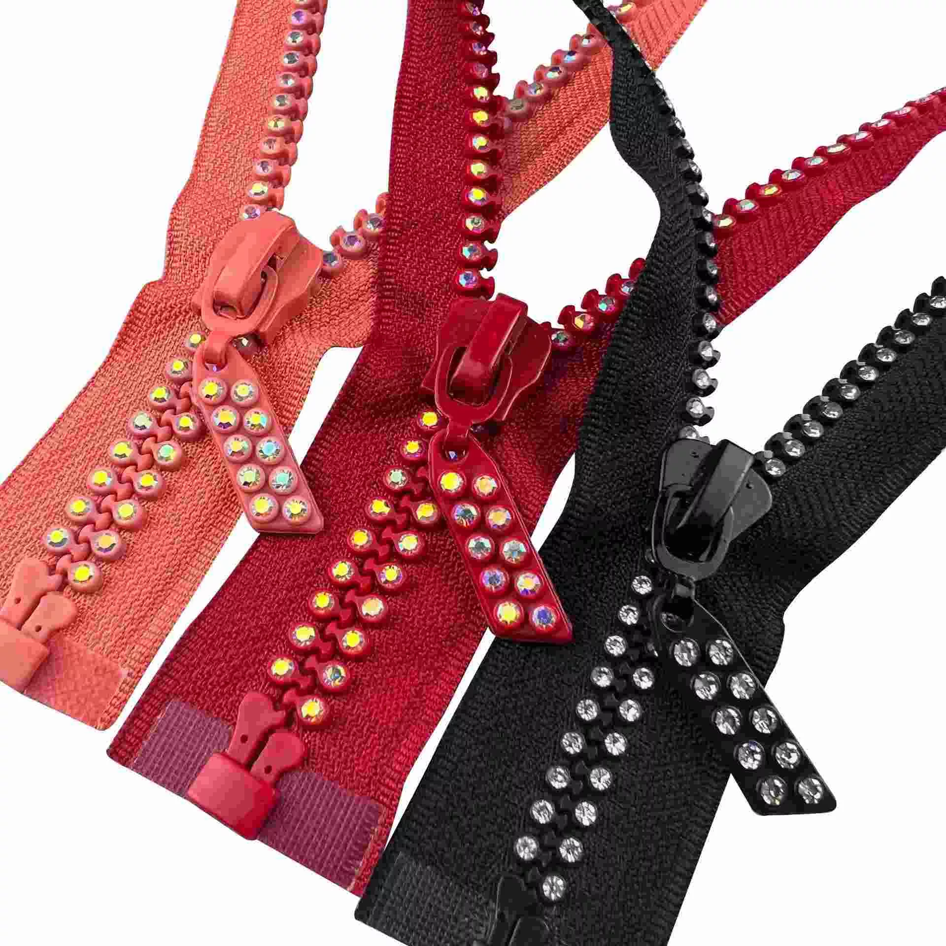 5# AB Color Rhinestone Resin Zipper