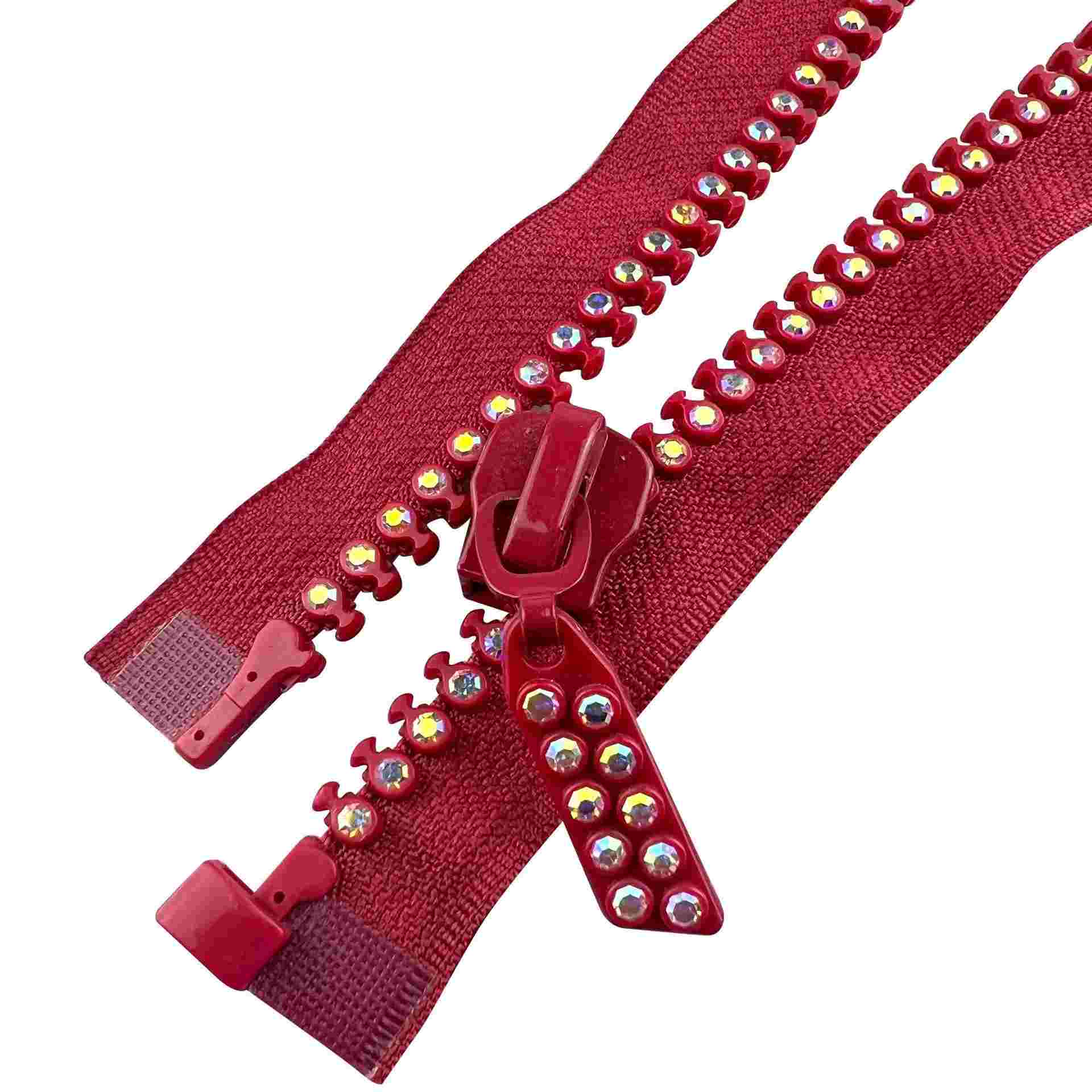 5# AB Color Rhinestone Resin Zipper