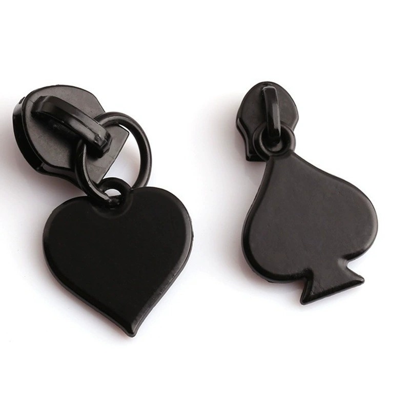 Gothic Style Black Heart Zipper Heads