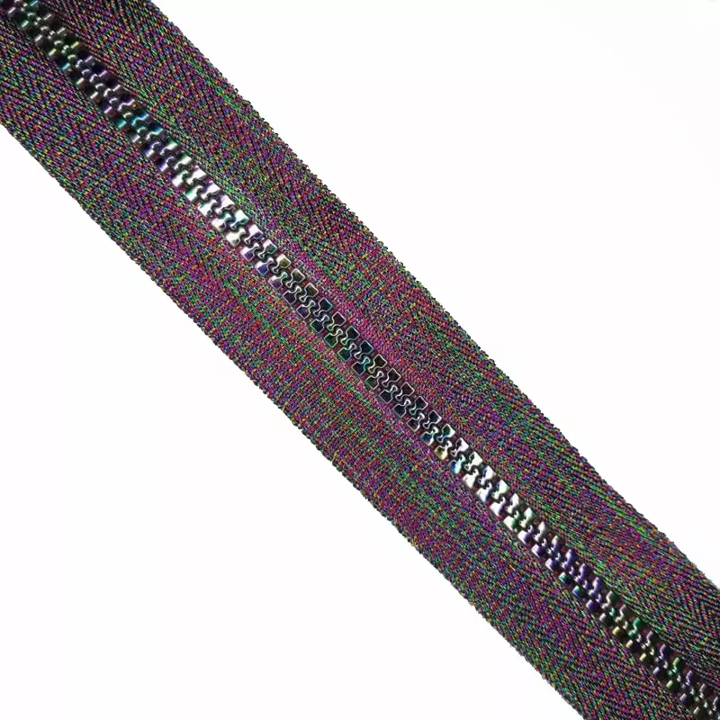 Vibrant All-Over Rainbow #5 Resin Zipper Tape