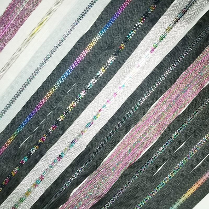 #5 Nylon Rainbow Zipper Tape with Rainbow Teeth