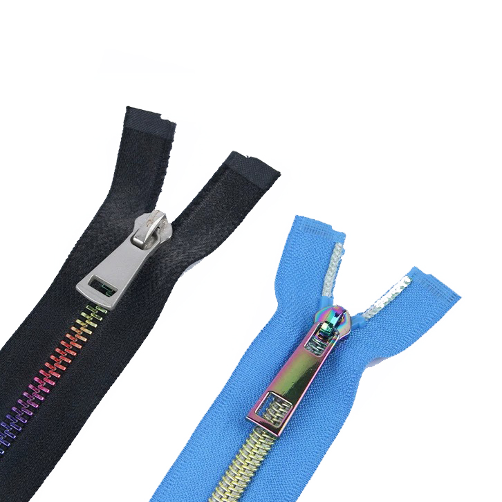 No.5 Iridescent Electroplated Metal Zipper