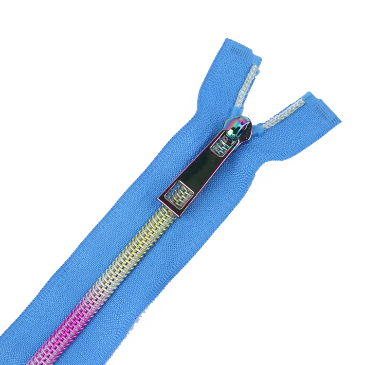 No.5 Iridescent Electroplated Metal Zipper