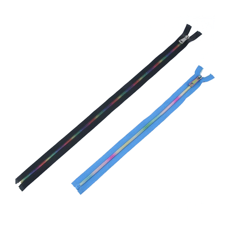 No.5 Iridescent Electroplated Metal Zipper