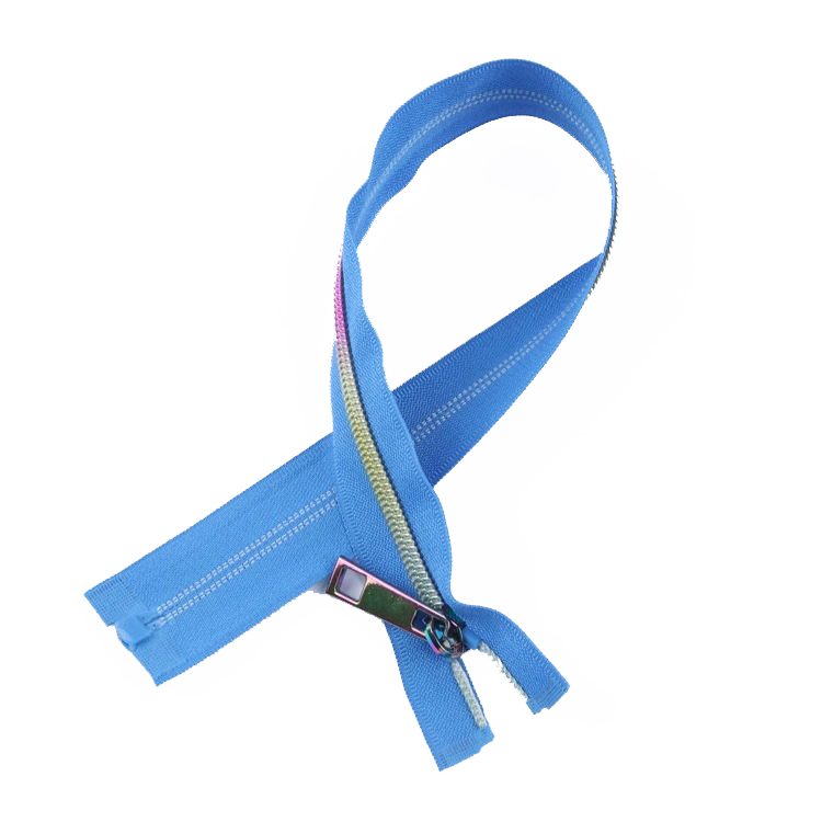 No.5 Iridescent Electroplated Metal Zipper