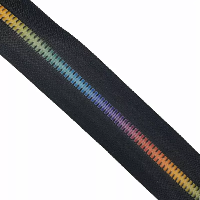 #5 Dynamic Rainbow Gradient Resin Zipper Tape