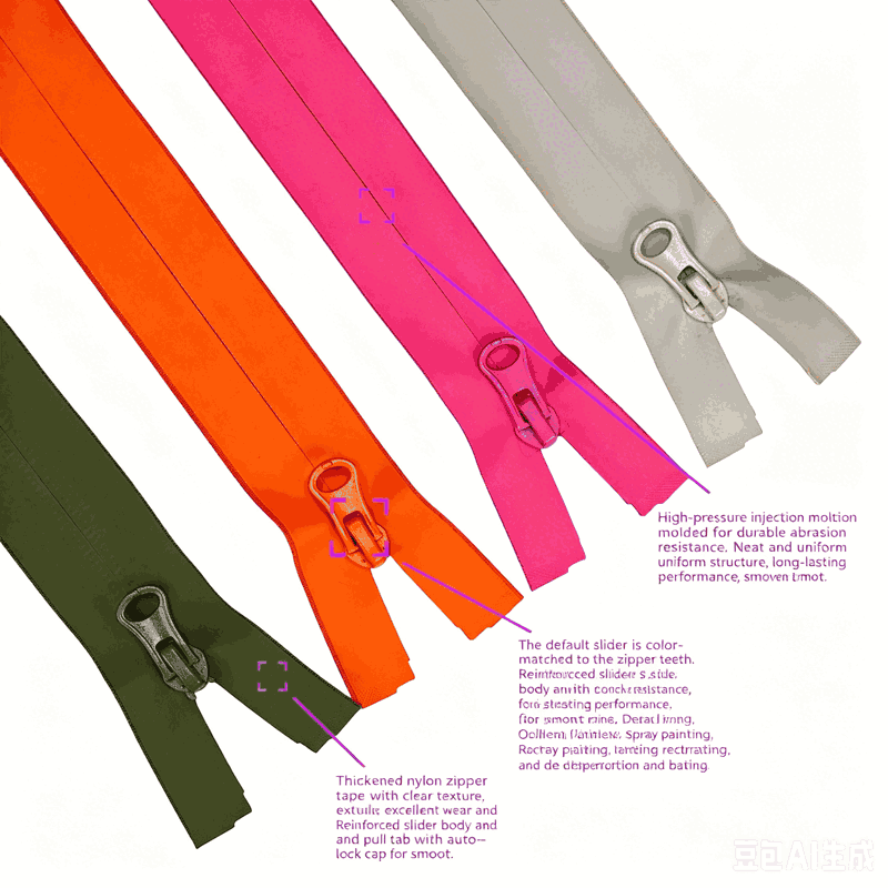 NO5 Waterproof Nylon Open-End Zipper