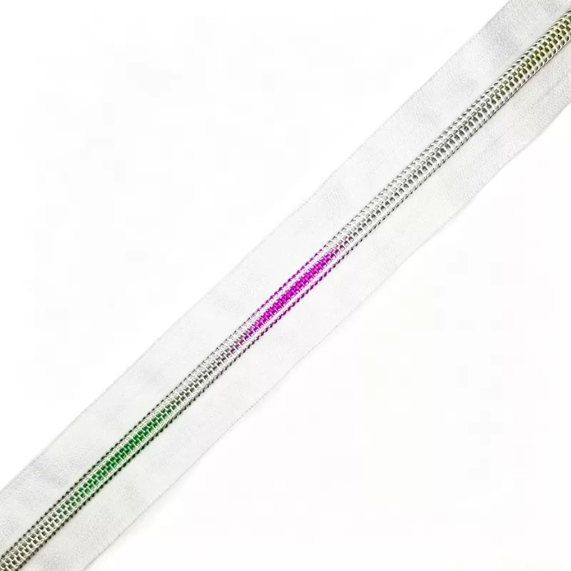 wholesale-5-rainbow-tooth-nylon-zipper-tape-white-fabric