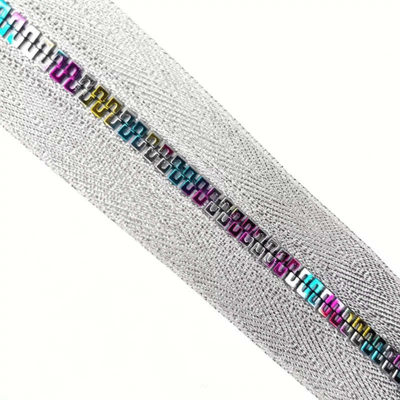 Trendy #5 Rainbow “Paperclip” Resin Zipper Tape